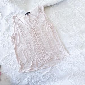 CABLE & GAUGE Flowy soft pink tank